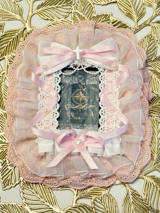 リボンカードケース（ピンク）【デコケース】